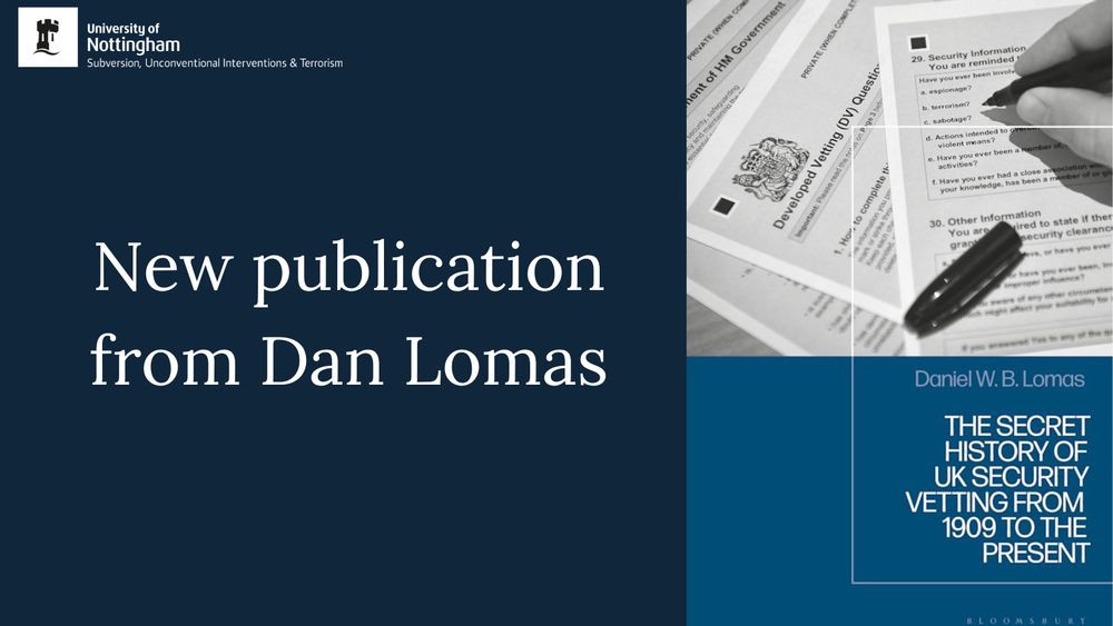 Poster with caption 'New publication from Dan Lomas' and book cover image