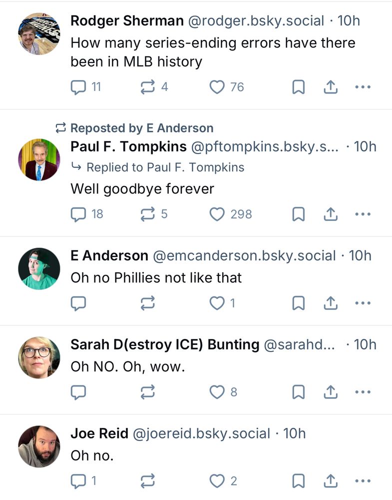 Everyone reacting to the Phillies loss with sheer horror 