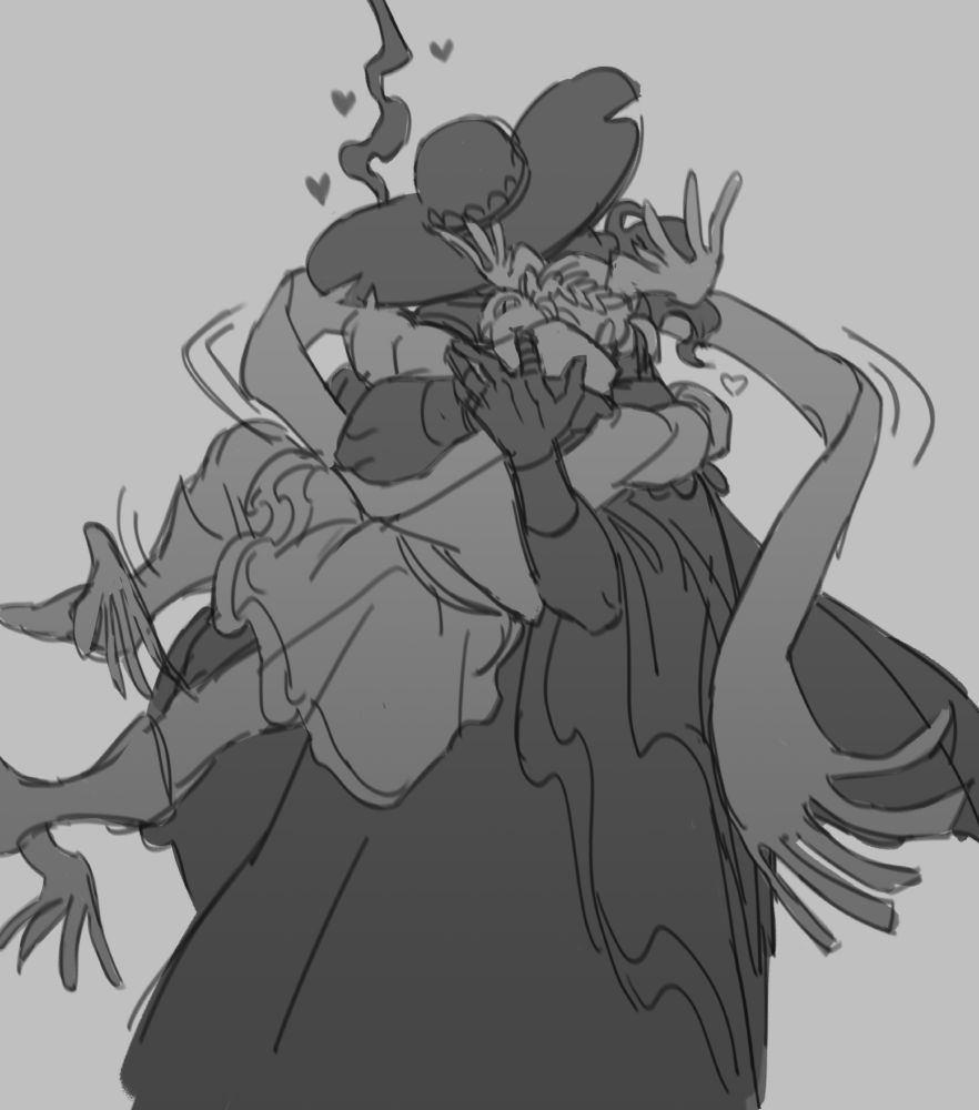 Hermes zips around Charon and they eventually settle into an embrace, reunited.