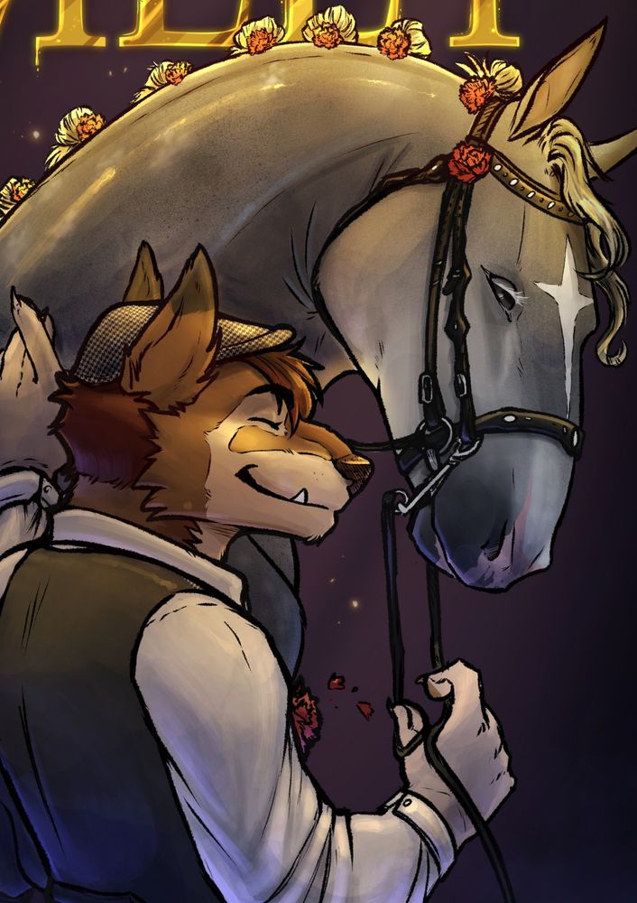 A closeup of Adri looking real cute with the horse.