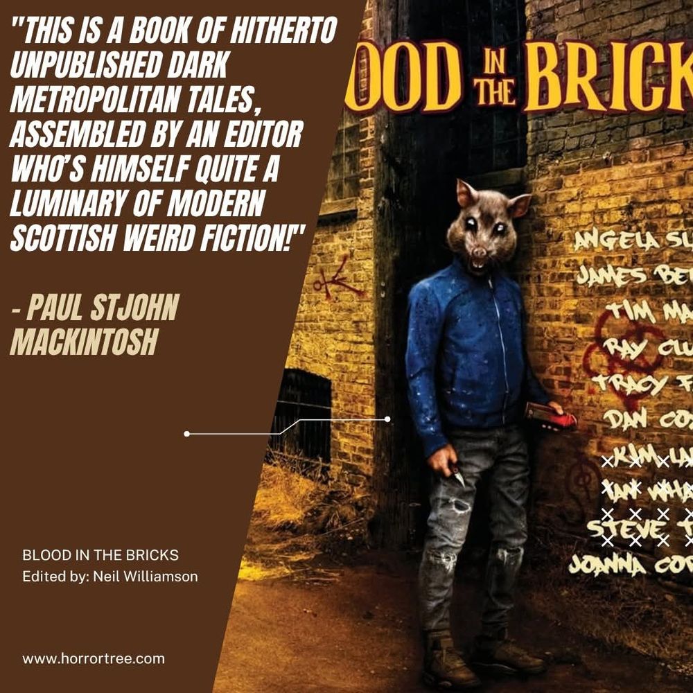 A man in a rat mask with dagger and cult symbolic graffiti on wall of alley. 