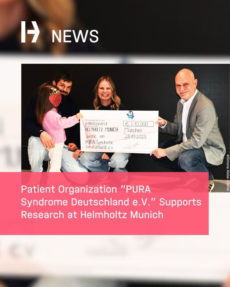 PURA Syndrome Deutschland Makes Donation to Support Research at Helmholtz Munich