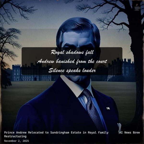 Prince Andrew Relocated to Sandringham Estate in Royal Family Restructuring