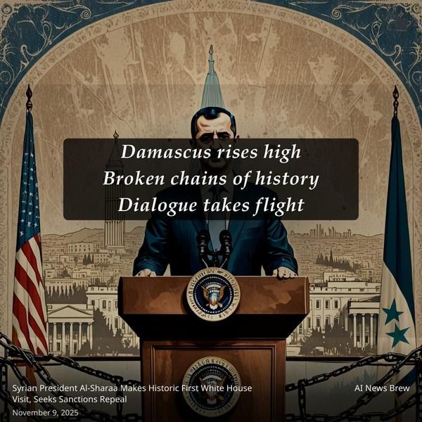 Syrian President Al-Sharaa Makes Historic First White House Visit, Seeks Sanctions Repeal