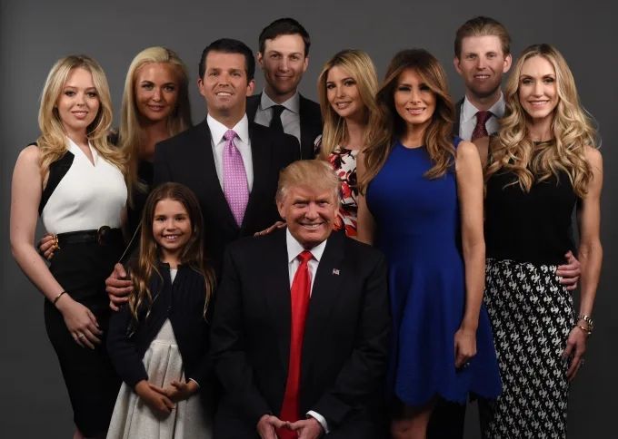 Portrait of the trump crime family.