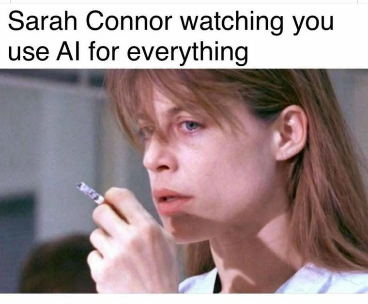 Sarah Connor contemplates Ai. 