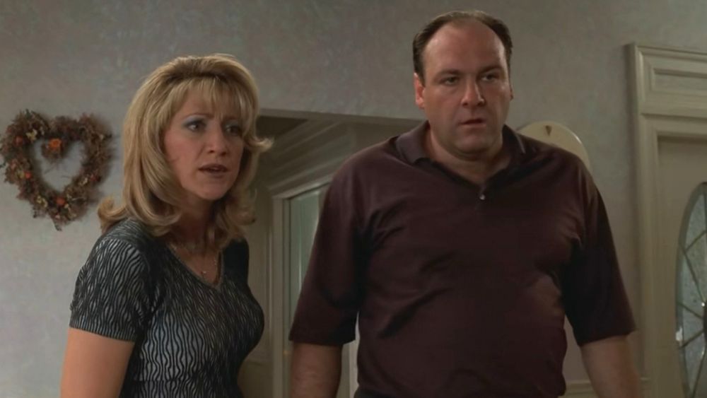 Carmela und Tony Sopran in der ersten Staffel von Sopranos 