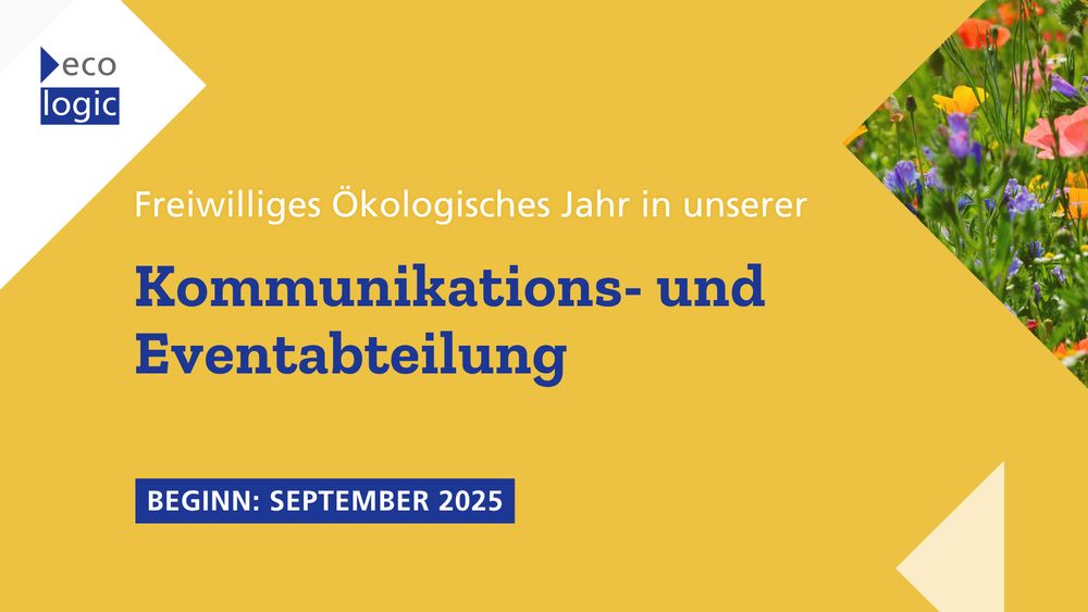 Freiwilliges Ökologisches Jahr in unserer Kommunikations- und Eventabteilung