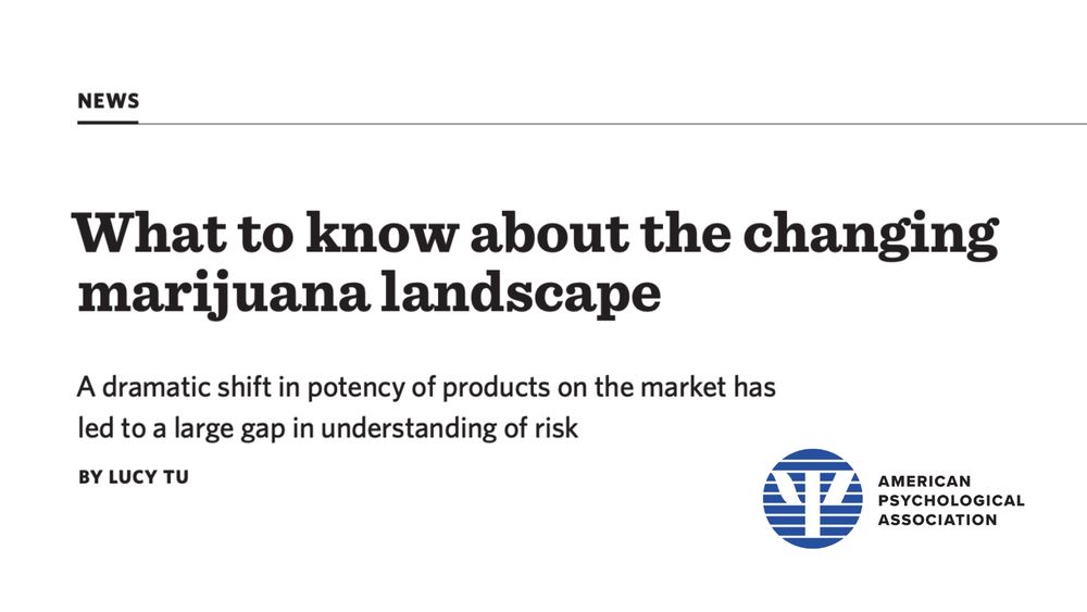 Screenshot of the article title ("What to know about the changing marijuana landscape") from the APA Report.