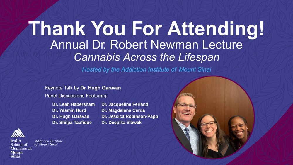 Image thanking attendees of the event. There is a list of the scientists and clinicians who spoke at the event, and an image taken from the event.