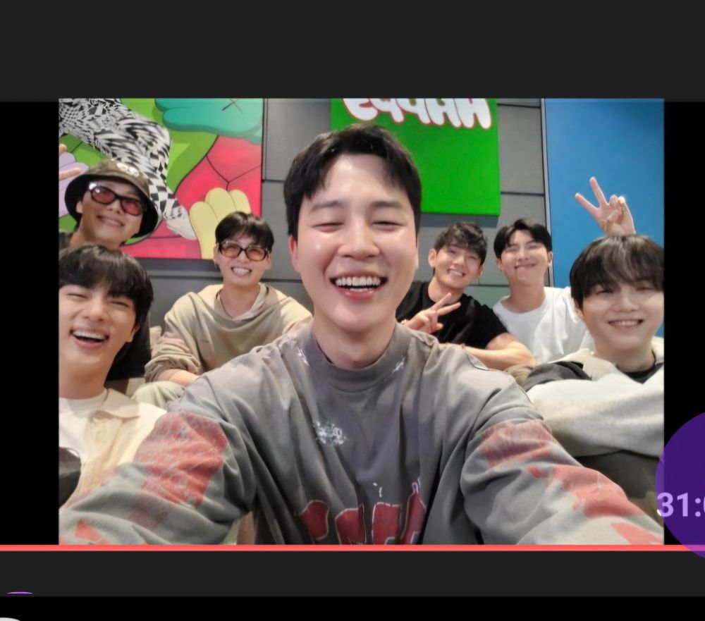 BTS are all smiles at ARMY in their first post-military livestream.