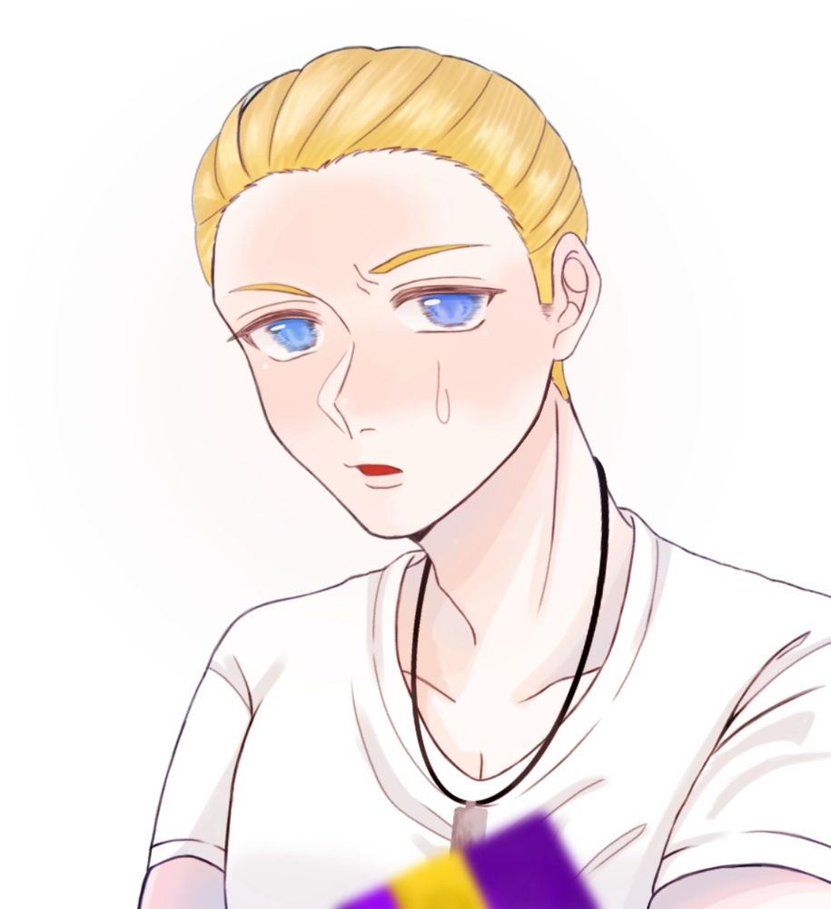 これは自分自身なのか、それとも知らない誰かなのかが分からないので困惑してる顔…だと思います多分(自分でも分からないです)