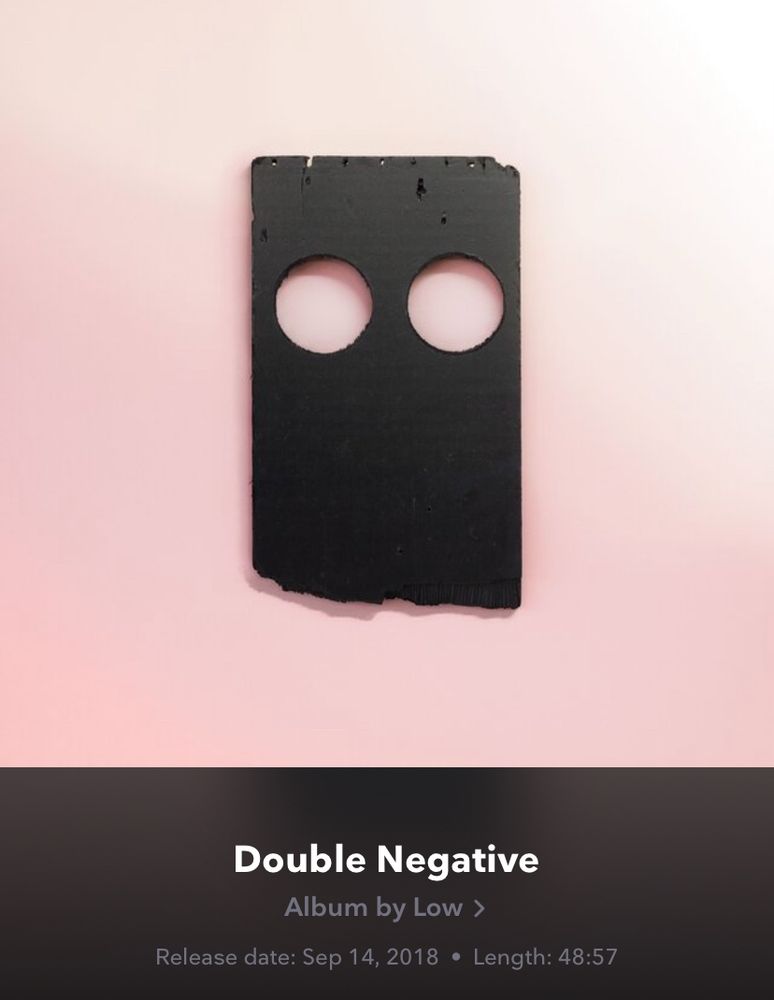 Album art for Double Negative, released by the band Low on September 14, 2018