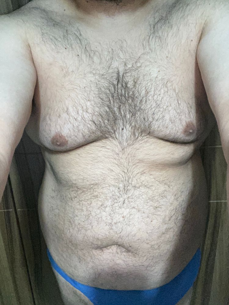 A selfie showing my torso.