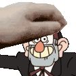 a cartoon character with a beard and mustache is wearing a hat and a tie .