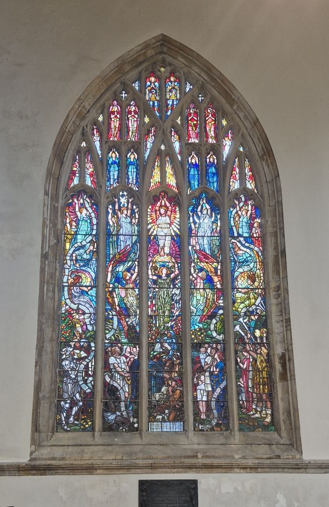 Walter Crane designed stained glass