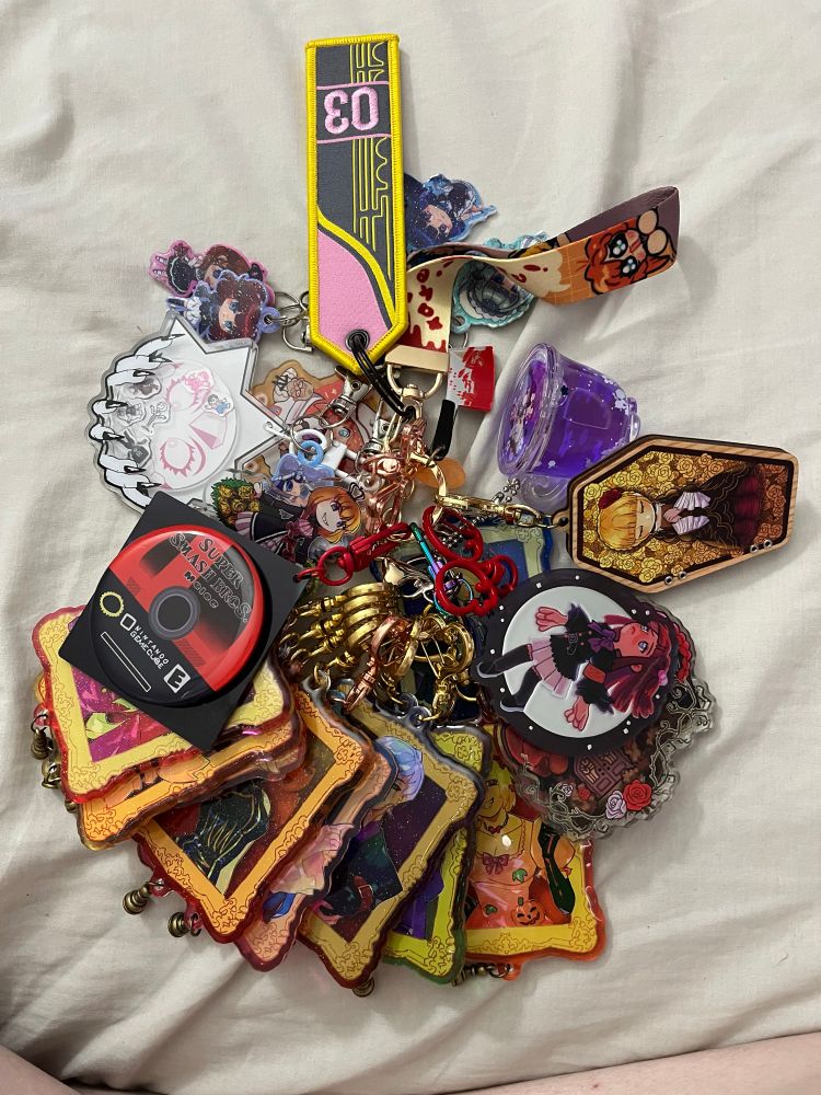 An ungodly amount (20+) of charms on a single lanyard. 