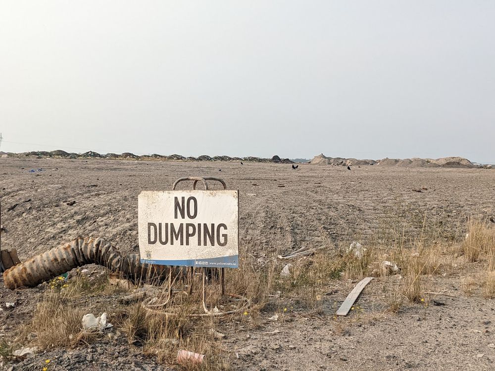 No Dumping Sign.