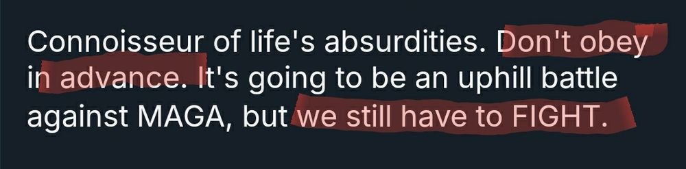 Blue dot's profile description