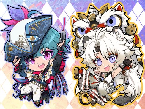 Chibi Brant and Lingyang from Wuthering Waves 