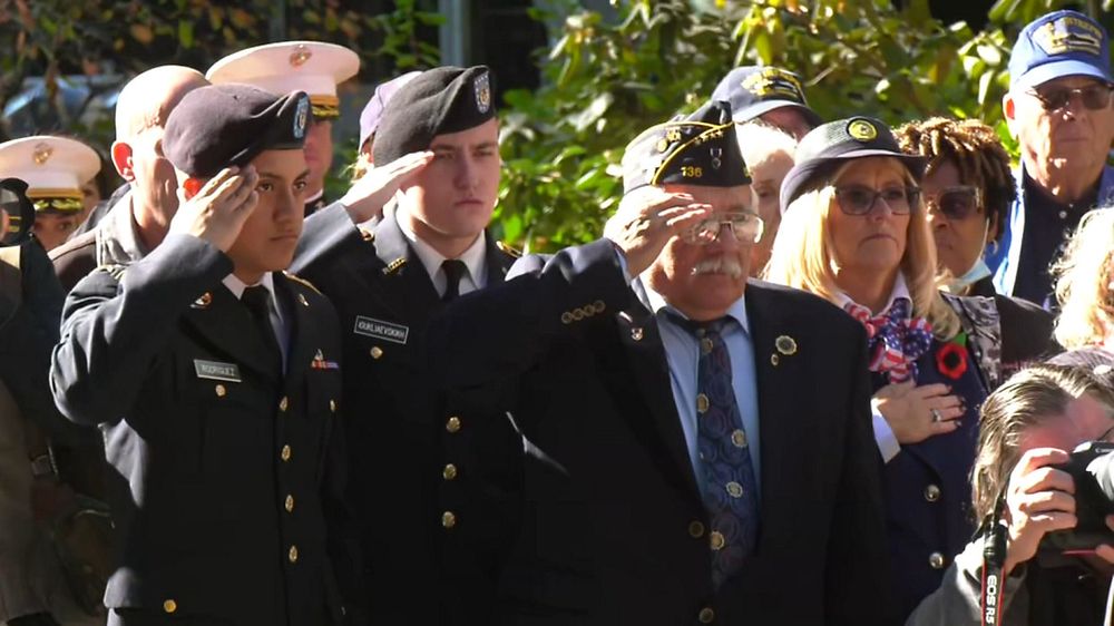 U.S. veterans at the 2024 New York Veterans Parade.,