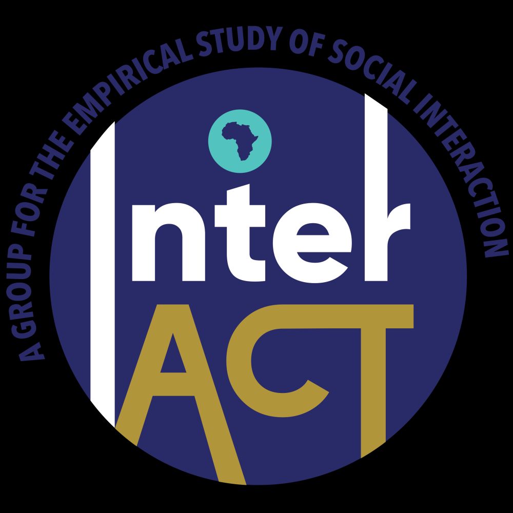 The logo for InterAct, a group for the empirical study of social interaction. The group is based in South Africa, at Wits University.