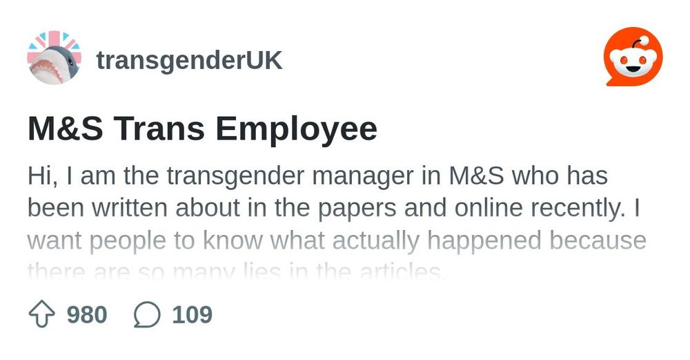 Explore this post and more from the transgenderUK community