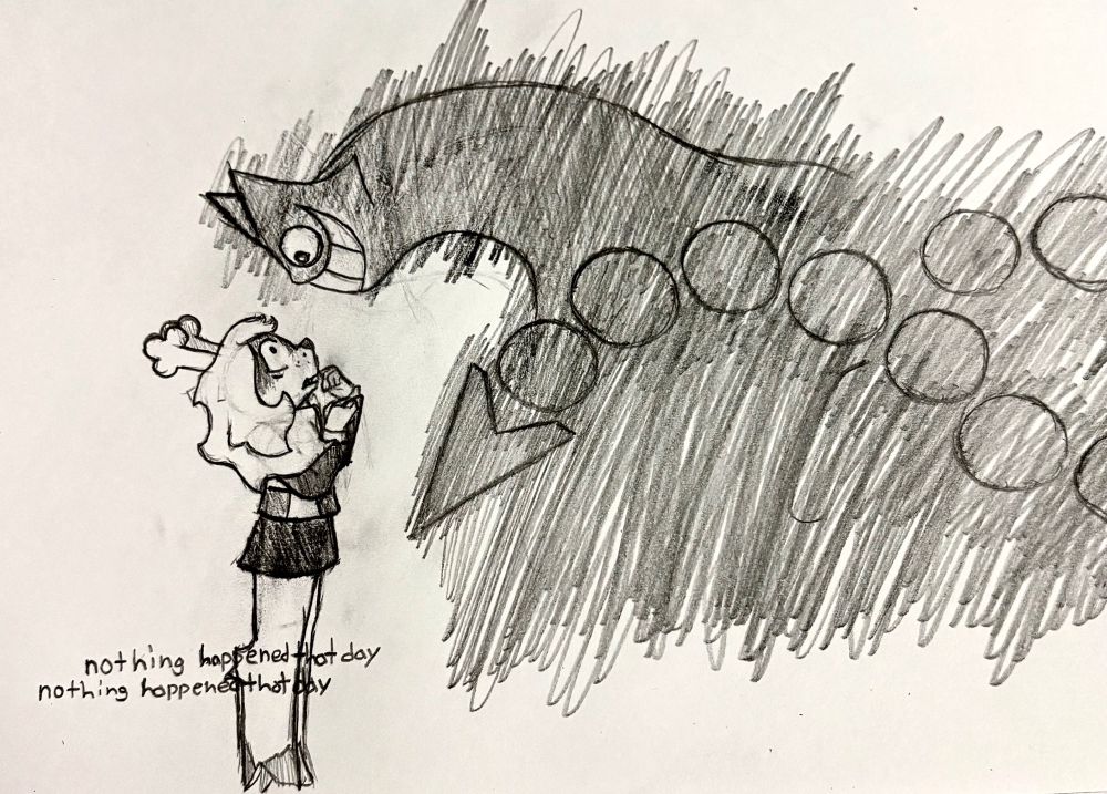 noelle is stood under the friend, staring at it. she knows what this is.
nothing happened that day
nothing happened that day
nothing happened that day
nothing happened that day
nothing happened that day