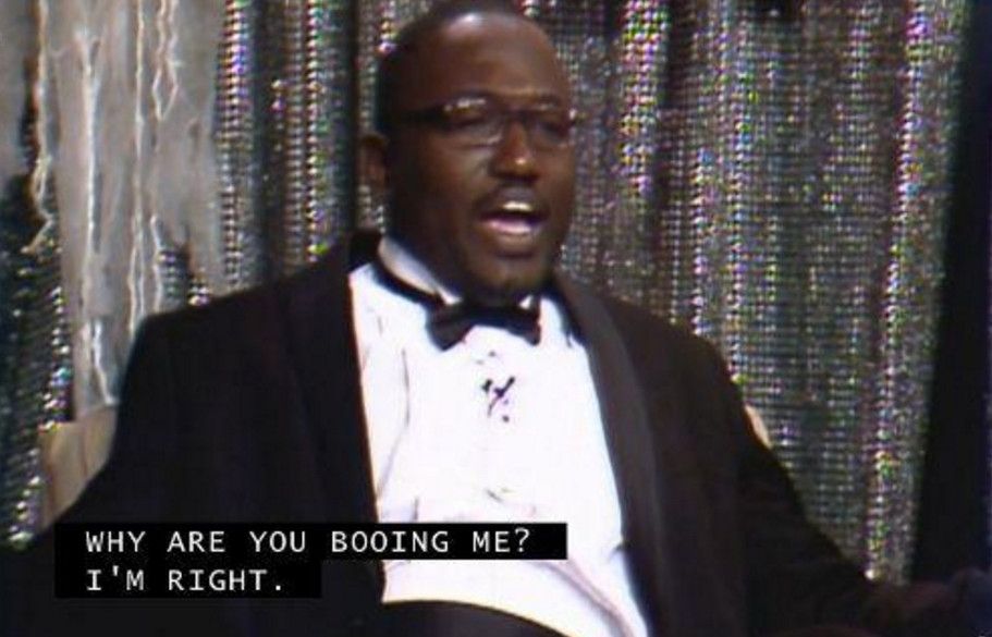 Hannibal Burress in a tuxedo with life's eternal question: 