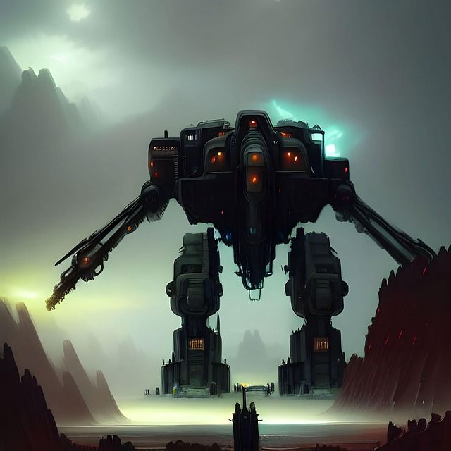 digital art by Julien_Blot on Pixabay of a giant robot/golem