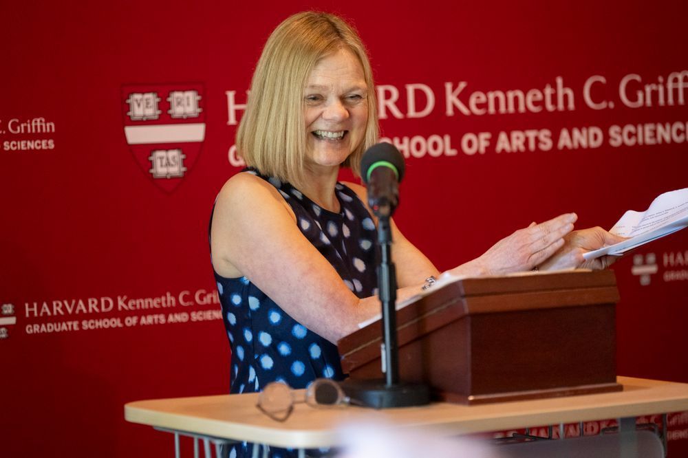 Dean Emma Dench at podium