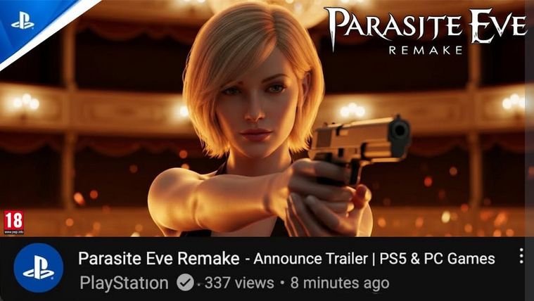 Un faux trailer de remake du jeu Parasite Eve de Square, probablement de l'IAgen de merde. Afin de tromper le spectateur, un bandeau qu'on voit habituellement sous les vidéos youtube (avatar, nom de la page, nombre de vues, etc.) est présent, avec le logo officiel PlayStation (mais non c'est de la merde et ça n'existe pas parce qu'on peut rien avoir de bon en ce bas monde)
