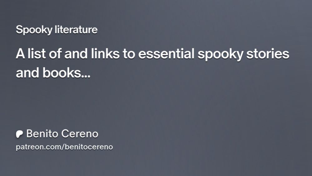 Spooky literature | Benito Cereno