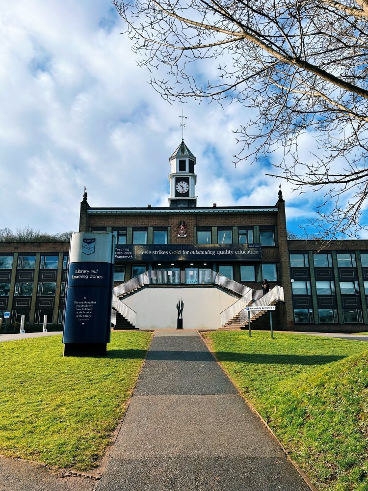 Front of your Library at Keele.