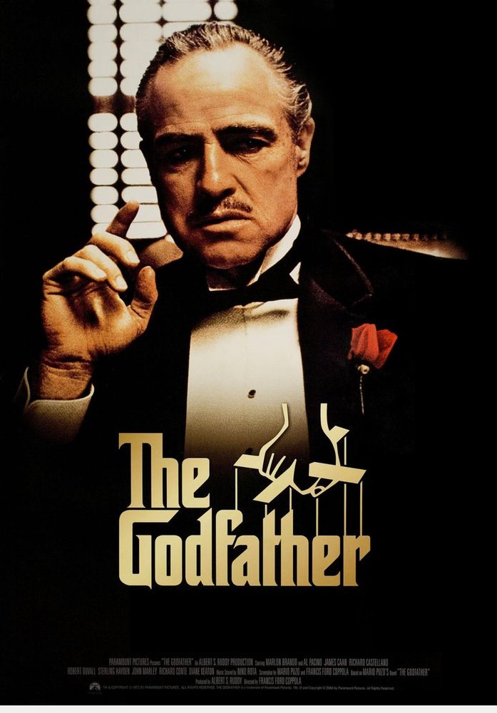 Movie poster for The Godfather.