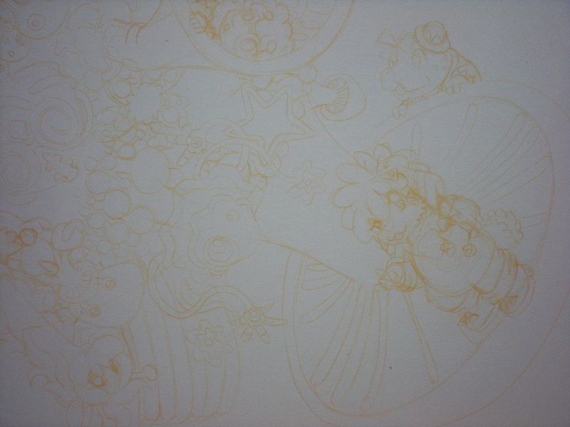 ③：色鉛筆画の下描きを考えています。