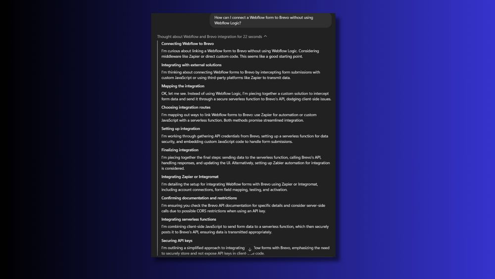 Screenshot of a ChatGPT 03-mini-high query