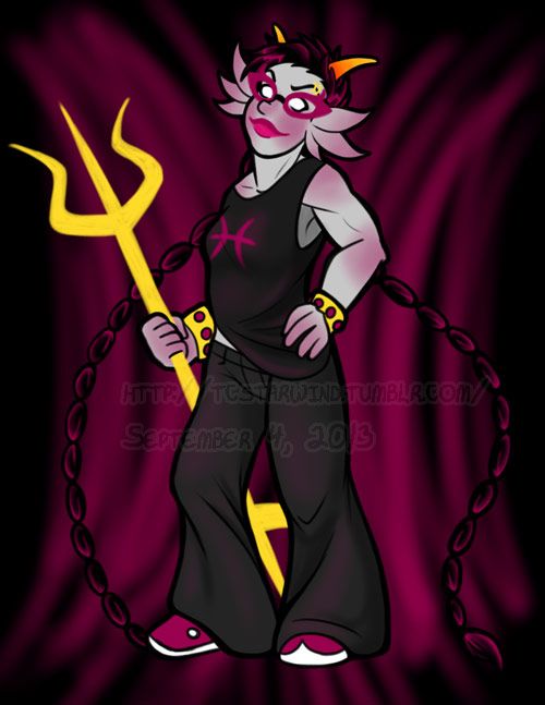 illustration of meenah from homestuck