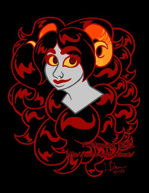 illustration of aradia from homestuck