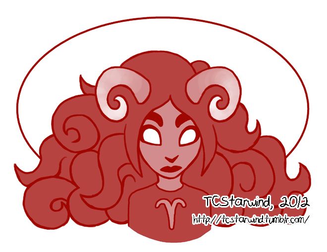 illustration of aradia from homestuck. the design is very simple and meant to be a pumpkin carving template.