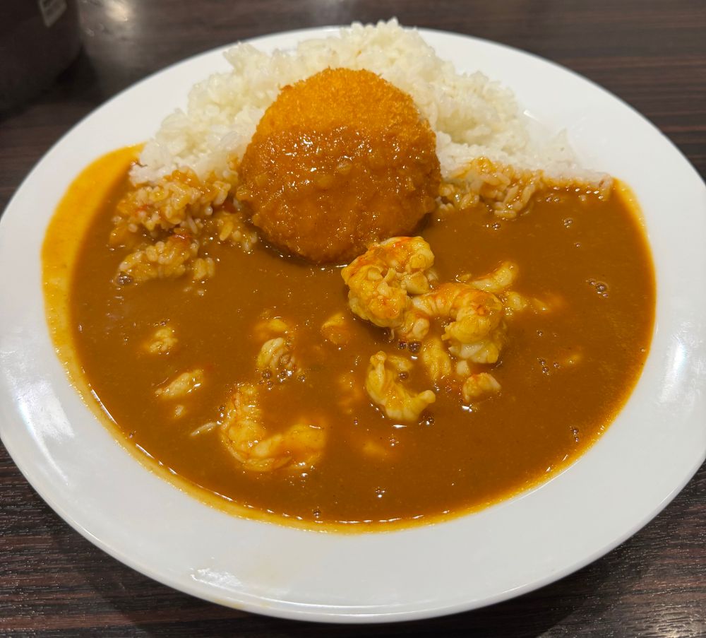 エビカレー(海老2倍)とクリームコロッケ