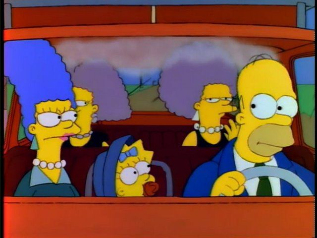 screenshot of the simpsons where they’re coming home from a funeral and everyone is mad at homer for saying it was for a rat-faced fuck even though it’s true