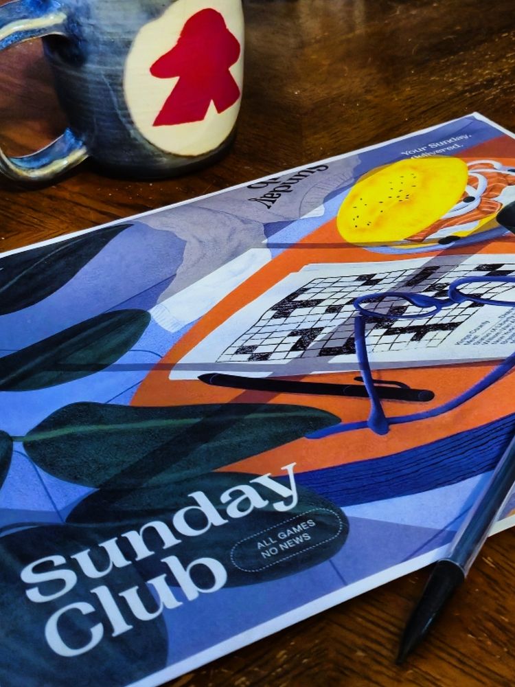 Front page of the Sunday Club puzzle newspaper