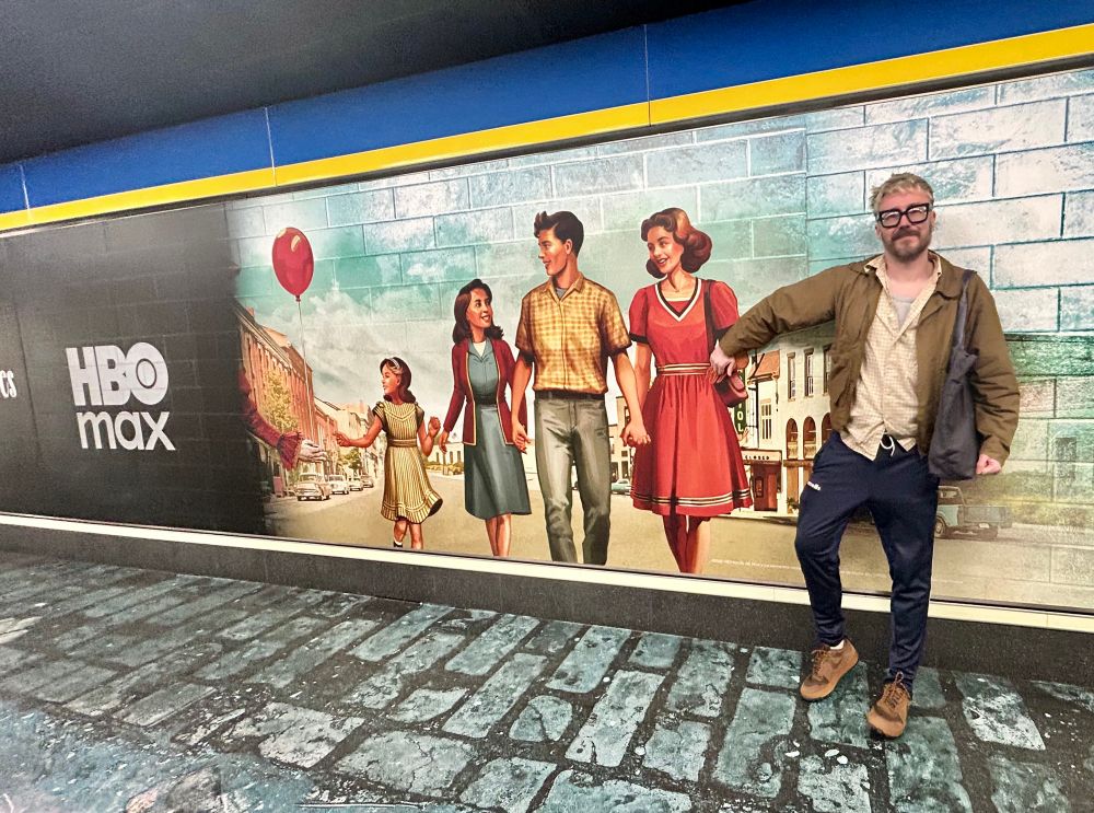 Me at a ad for a hbo max show 