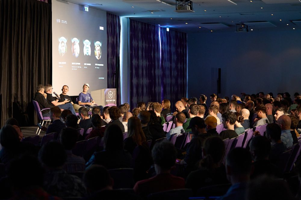 Panel discussion in front of an audience of hundreds at Local First Conf