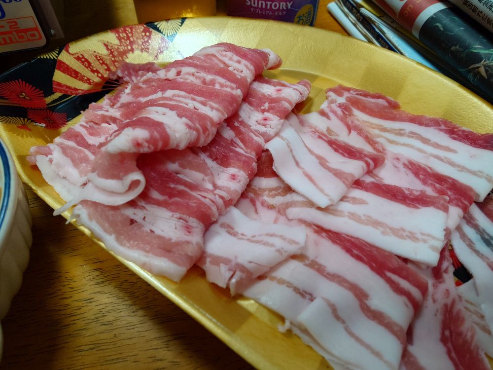 豚しゃぶにはバラ肉！