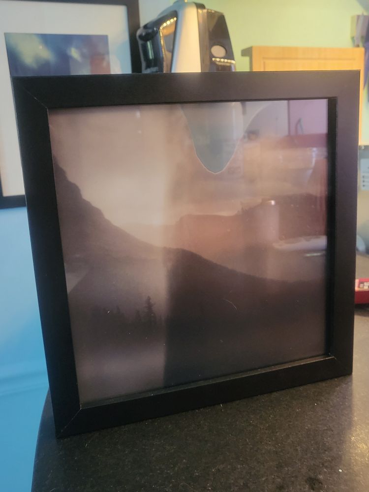 Dreamy photo of mountains, ask her which mountains, with so many layers and levels of beauty. Some of it is glare because I am not talented at photography. But most of it is just her ability to take photos that defy reality. 