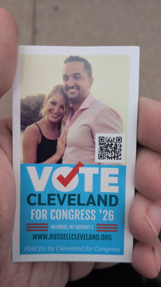 A man by the name  of Cleveland  and his wife on card he gave me 