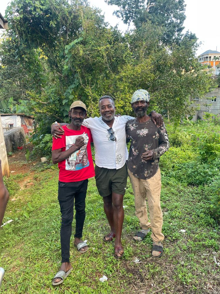 Dad with cousins Worrel and Dennis - 

Learning about what a MENACE my dad (middle) was when he visited as a boy, surprised a klaxon didn’t go off when his plane landed