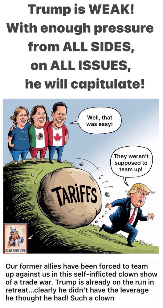 Trump is WEAK! With enough pressure  from ALL SIDES, on ALL ISSUES, he will capitulate!